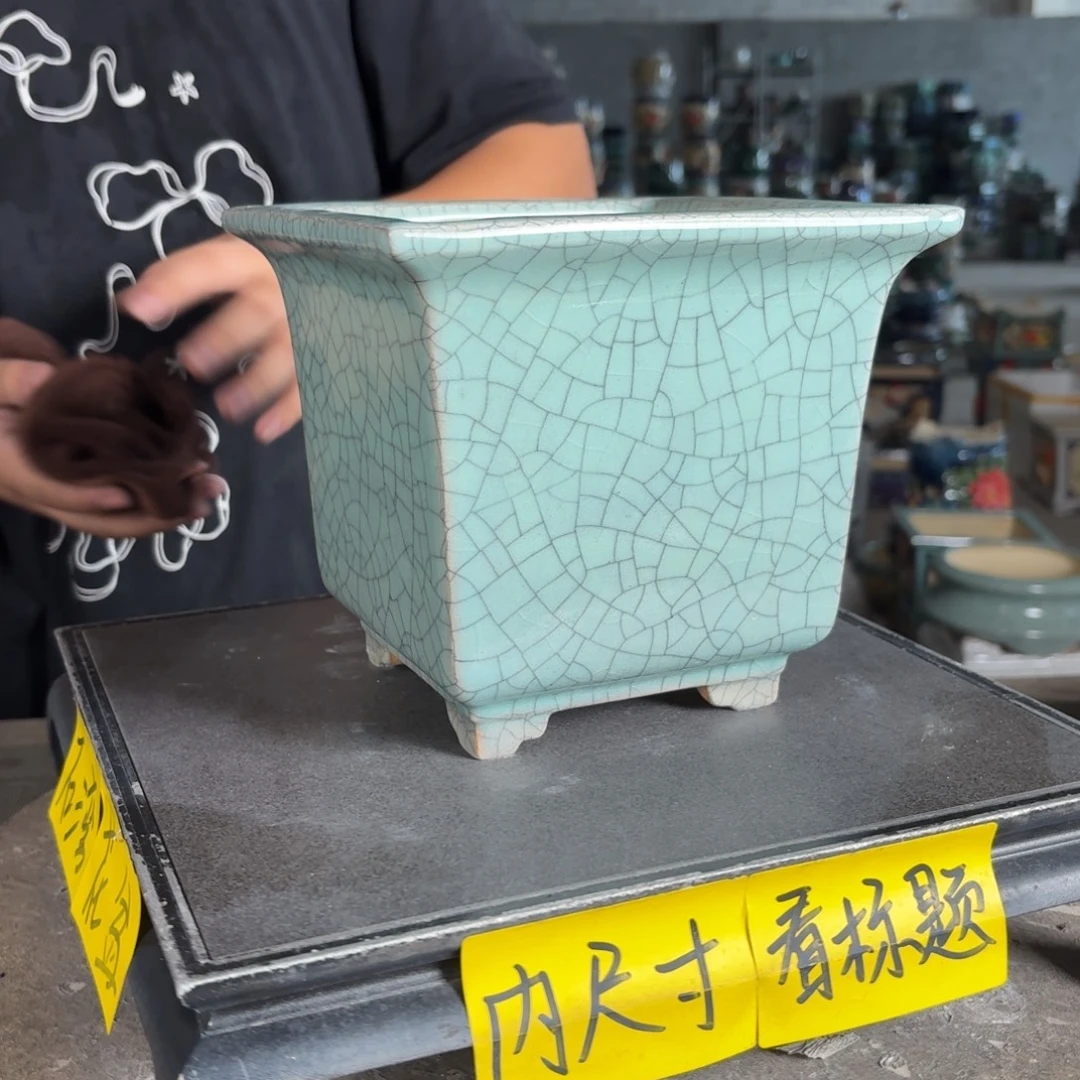 。一风堂石湾花盆 瑕疵 内14*14