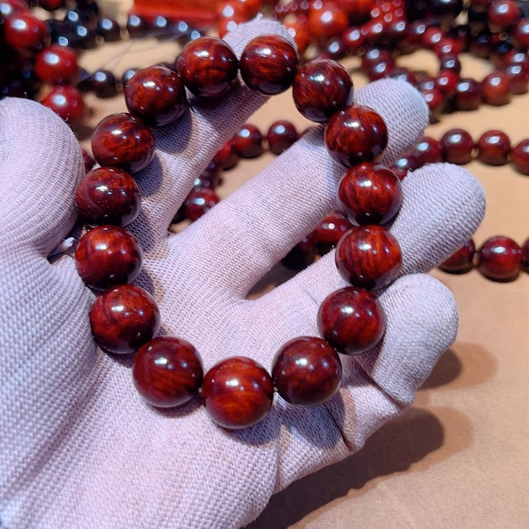 小叶紫檀手串/手链1.5水波瘤疤金星199