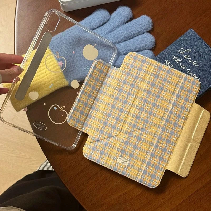 黄蓝格苹果适用小米Pad7平板保护套11.2寸笔槽小米6sPro磁吸小米5