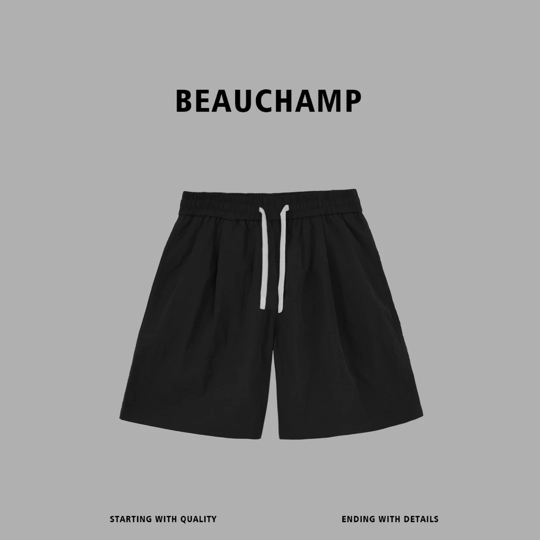 Beau champ品牌 夏季新款透气凉感简约纯色运动短裤 3535#