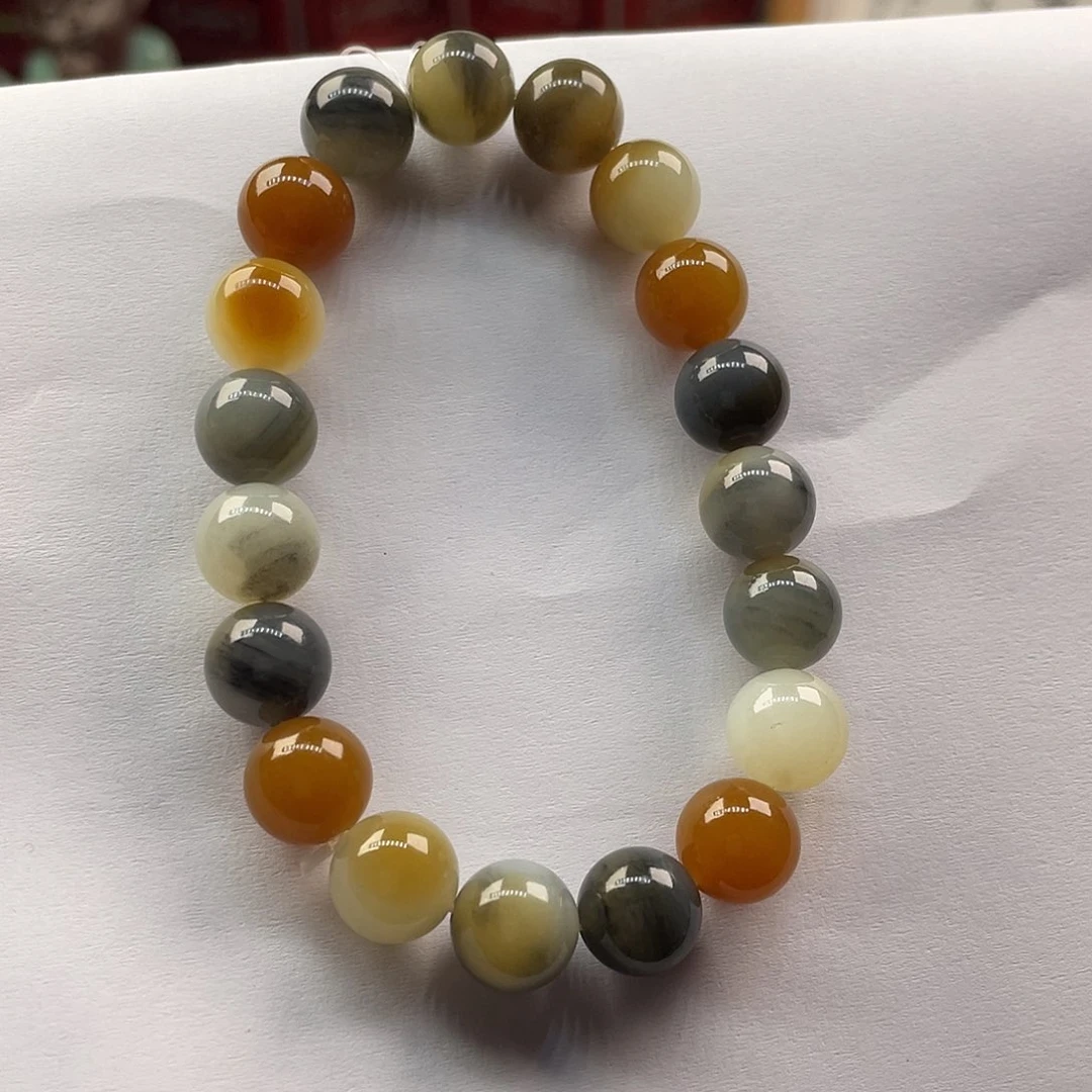 和田玉手串未镶嵌@*喜