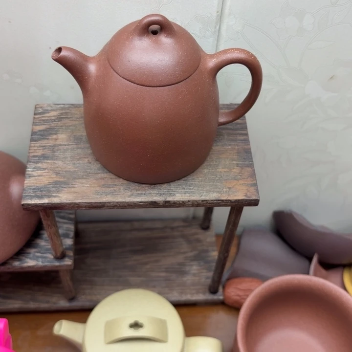 茶壶紫砂原矿半手工紫泥秦权130cc