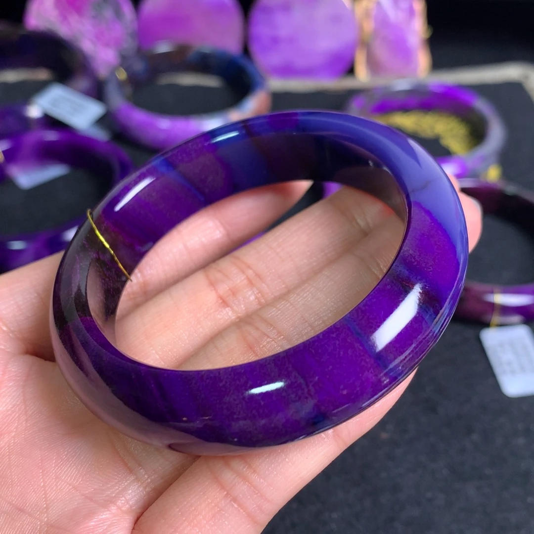 未镶嵌苏纪石（舒俱来）蓝紫幻彩手镯米*