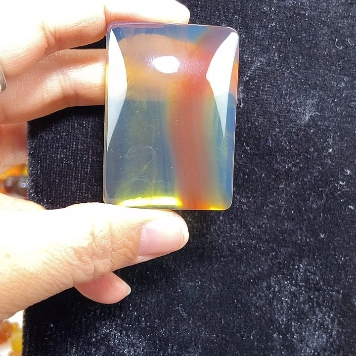 琥珀未镶嵌吊坠(不含链)天然缅甸琥珀金棕飘蜜无事牌