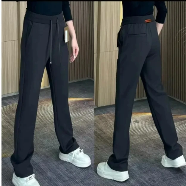 2025秋冬款高品质加绒垂感男士直筒休闲裤宽松透气百搭男裤卫裤