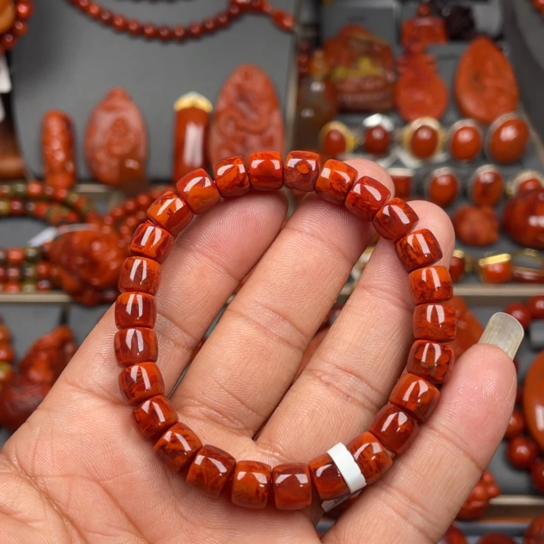 【闪购商品】南红玛瑙珠宝奇石未镶嵌单圈8