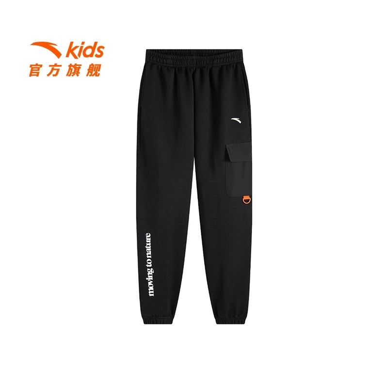 安踏儿童男大童针织运动长裤欧若风百搭中大童运动裤-352516707