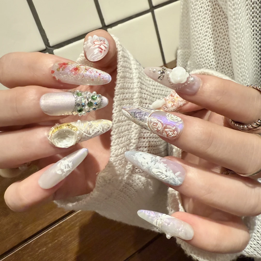 Mori茉莉 | 温婉 【纯手工穿戴甲】10片气质