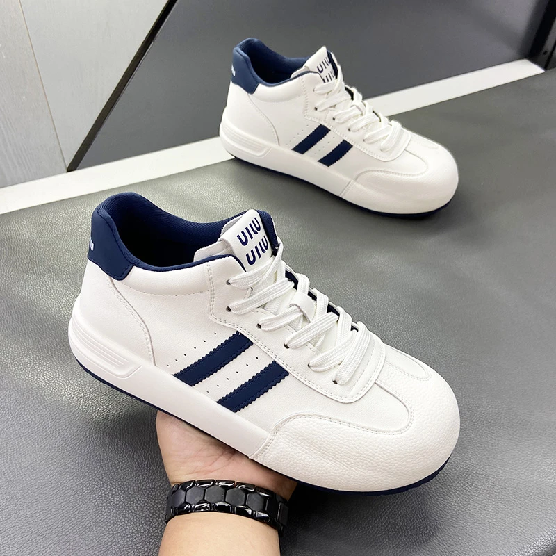 【米格格女鞋】2025小白鞋秋季休闲中高帮板鞋丑萌圆头软底大头鞋潮