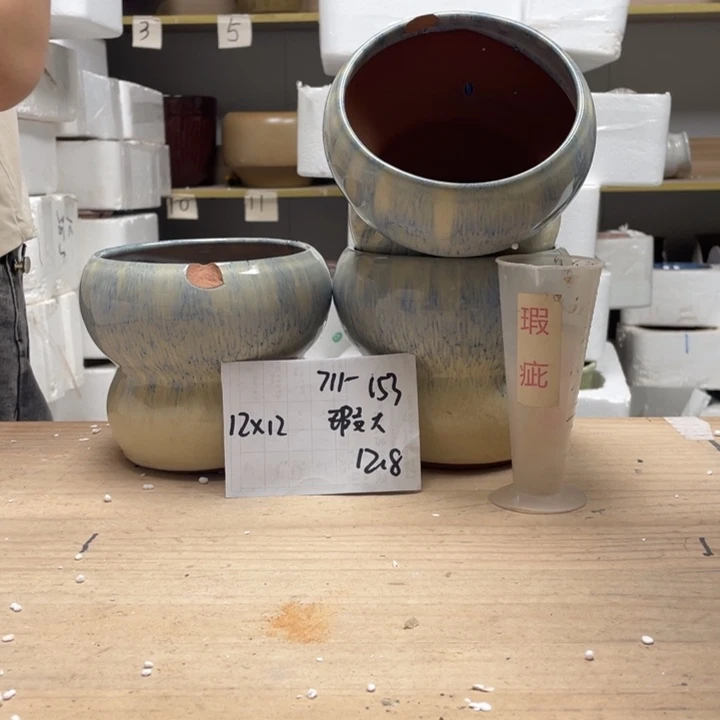 紫砂花盆多肉陶土花盆微瑕153