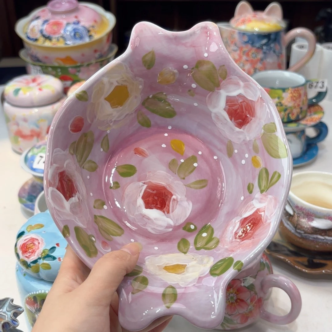 景德镇手绘高温釉下彩陶瓷茶具