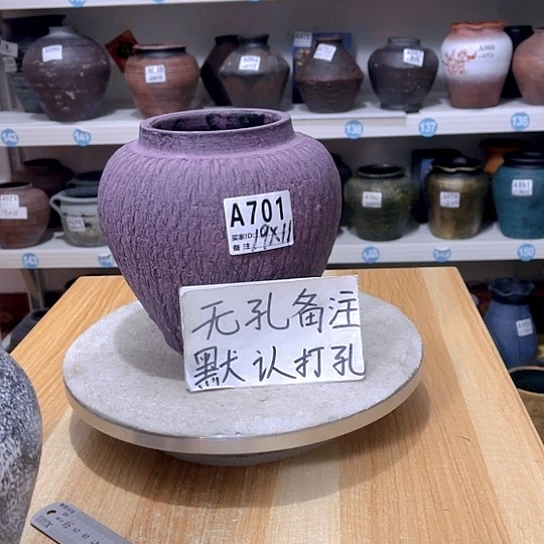 红陶手工制作工艺花盆