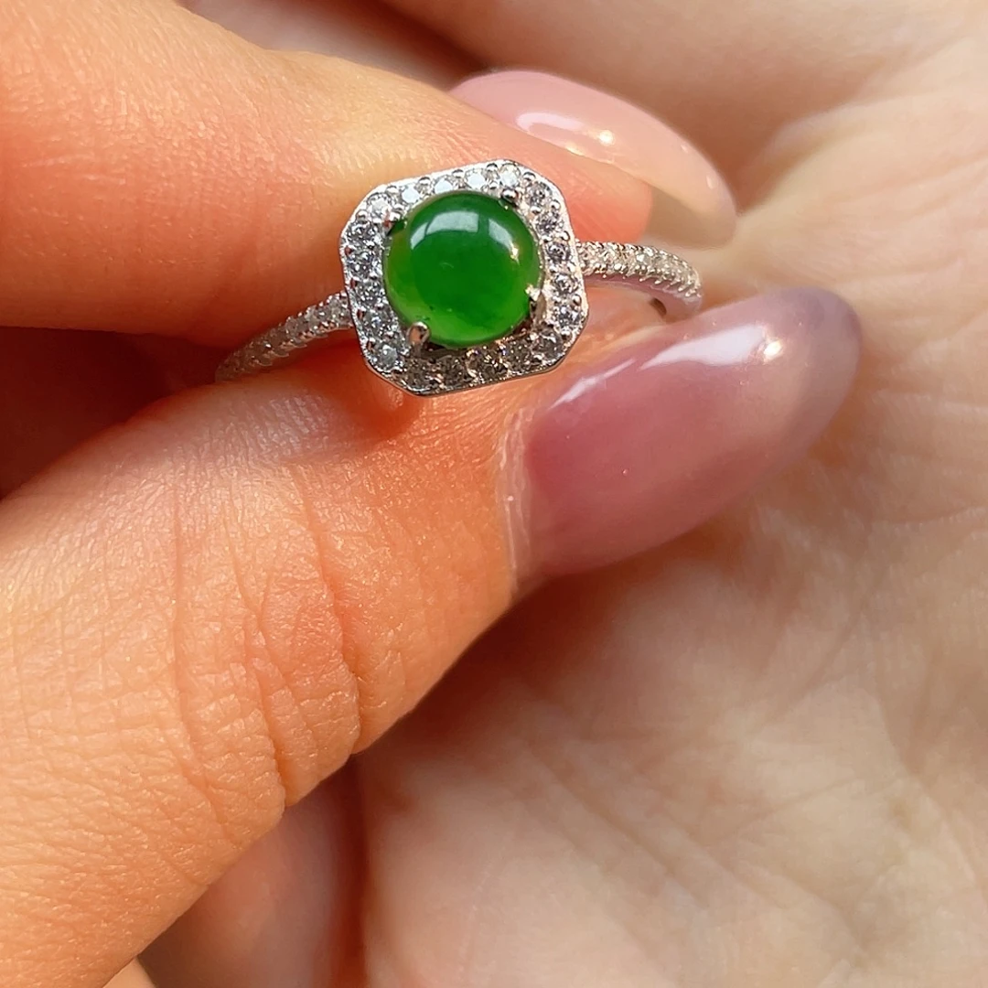 翡翠银S925镶嵌吊坠(不含链)