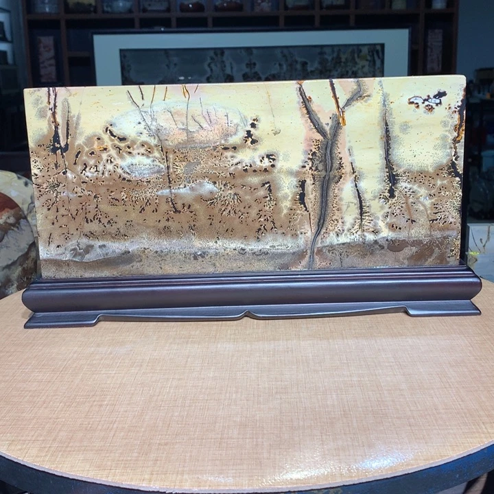 ，广西国画石摆件，收藏观赏