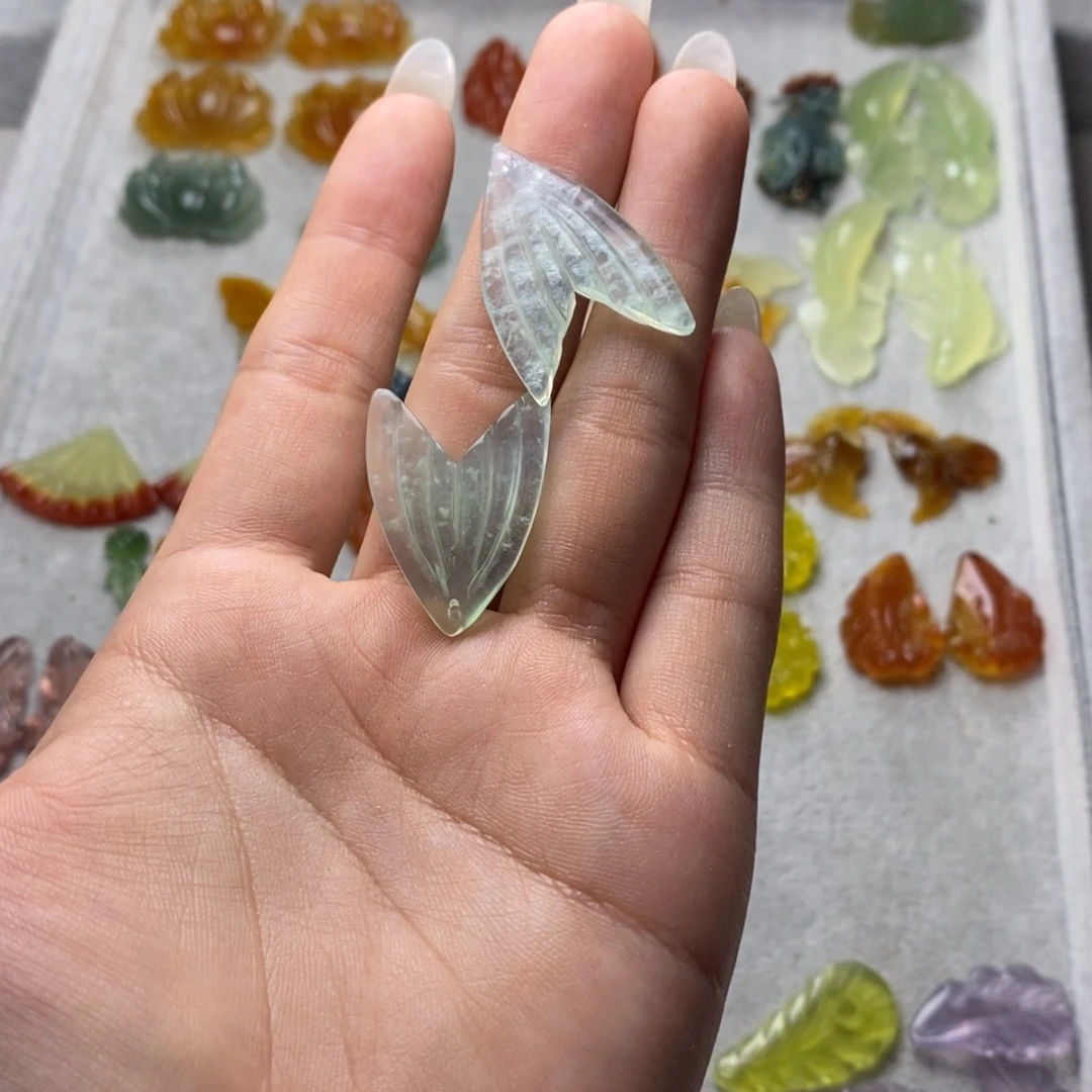 S***.未镶嵌蛇纹石玉耳饰/颈饰