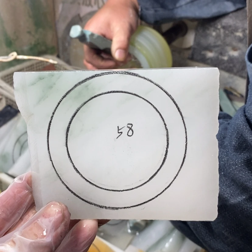 【闪购商品】未镶嵌手镯石英质玉（天山翠）静****福定制手镯