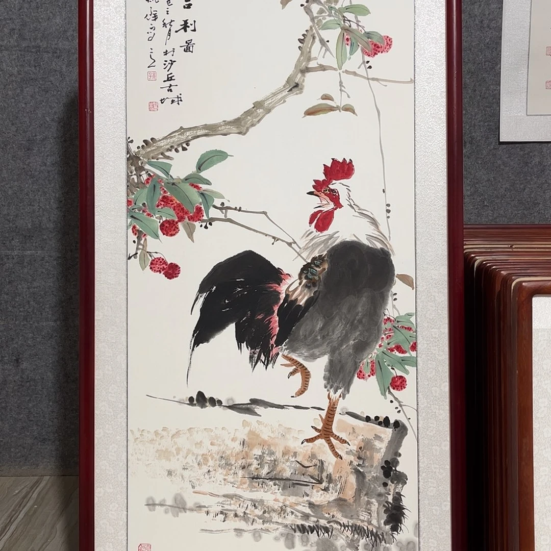 国画书画作品带框63×，123