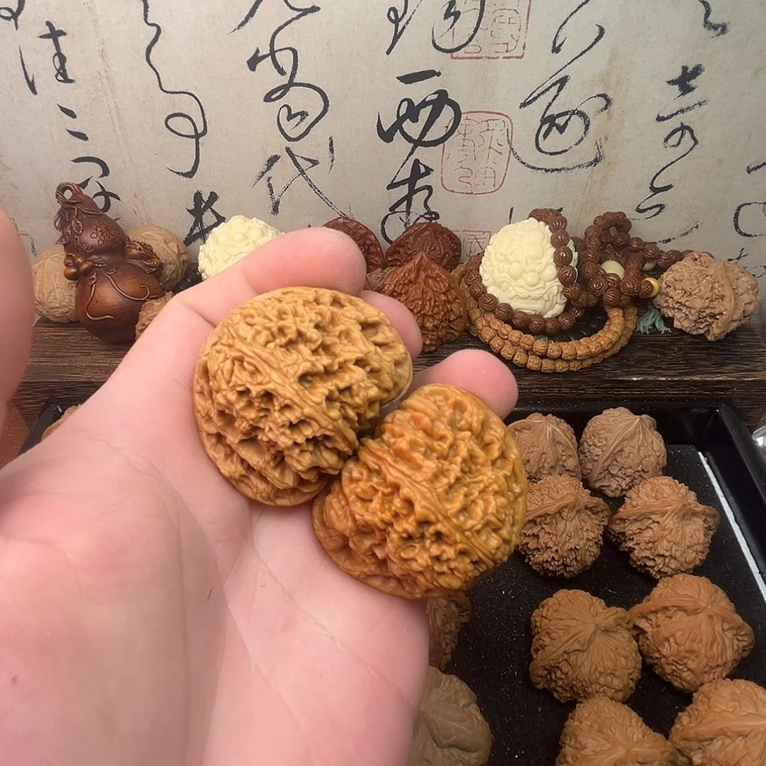 把件文玩核桃南疆石45尺色差修