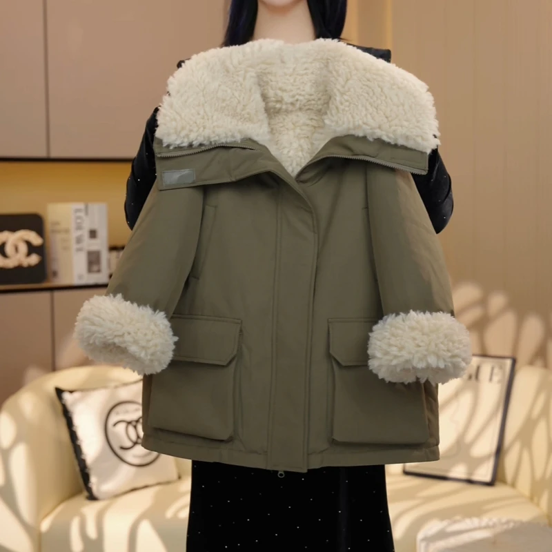 【糖宝魔豆】女童棉服加厚冬装外套新款女孩洋气中长款冬季加绒棉衣