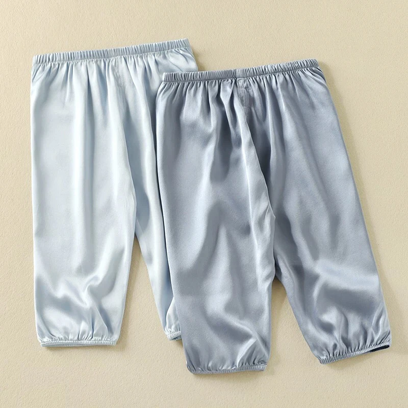 （瑕疵处理）儿童童装桑蚕丝真丝背心/套装/长裤防蚊裤