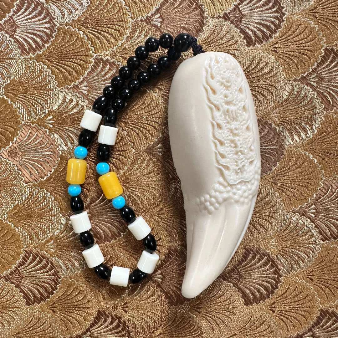 非金属吊坠 【 炎轩文趣斋】观音月牙手把件