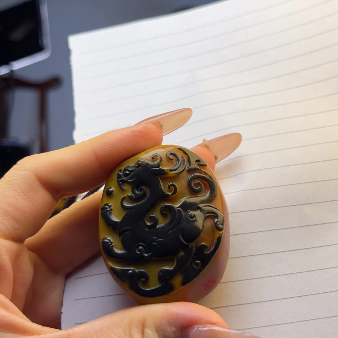 《***》石英质玉未镶嵌黄蜡石挂件