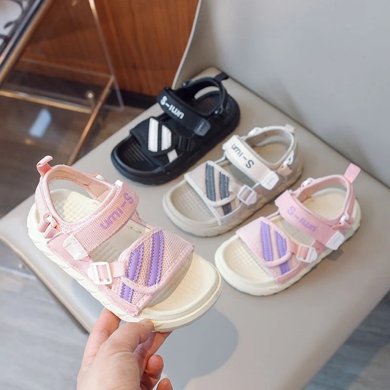 宝宝运动凉鞋防滑软底中大童沙滩鞋夏季新款夏天女童凉鞋子儿童