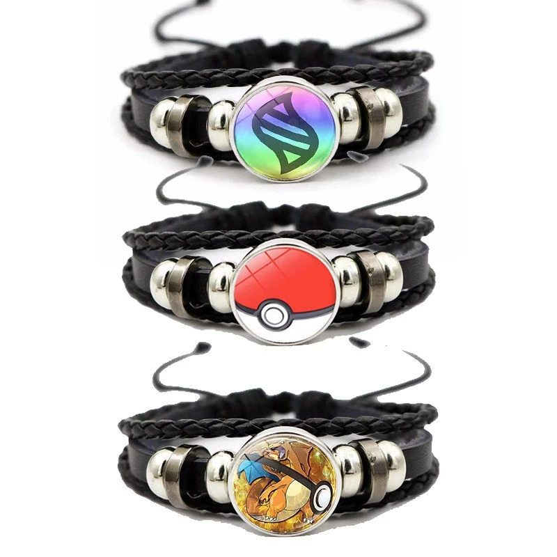 铜合金亚克力手链 mega进化石手链男女时光宝石精灵宝可梦皮卡鼠