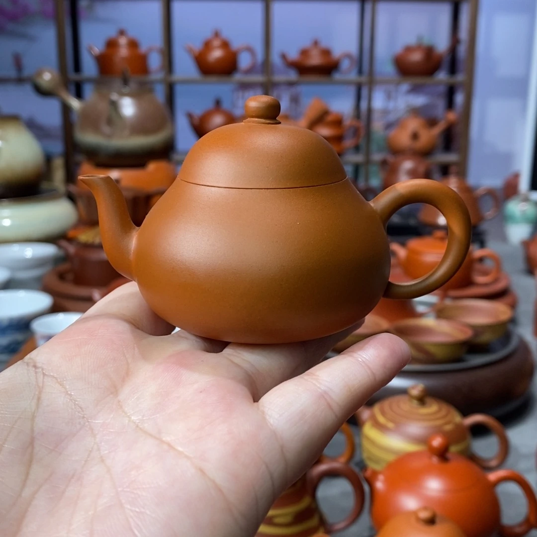 紫砂茶壶陈伟庆鸡蛋黄三弯梨80c