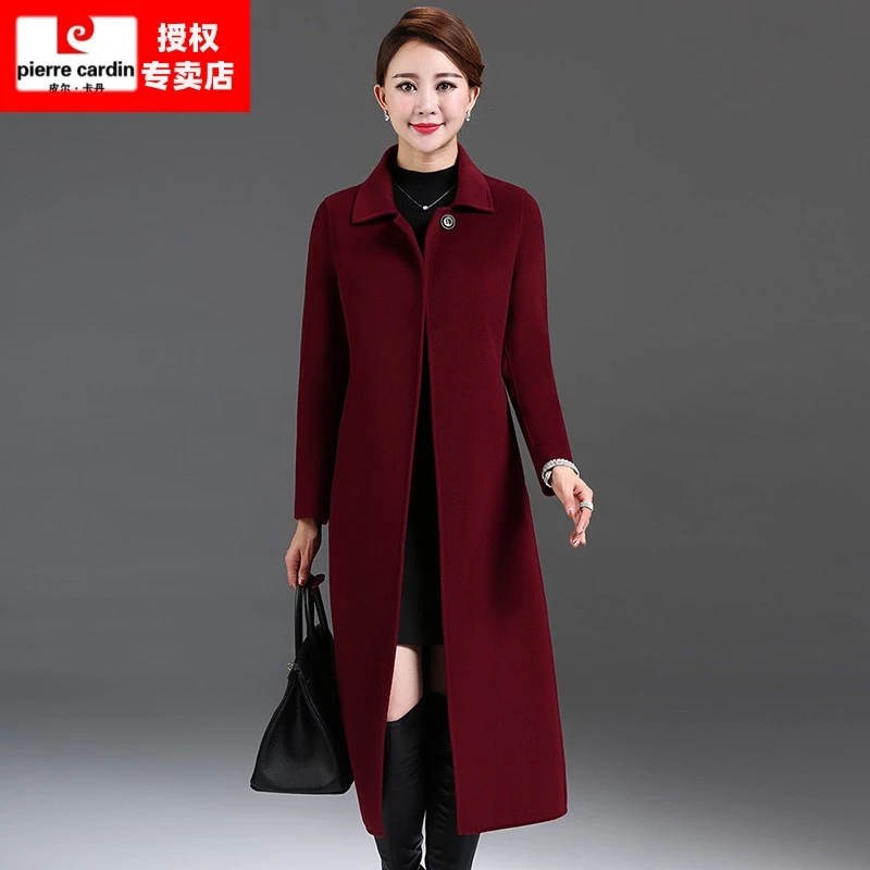 双面羊绒大衣女长款过膝羊毛呢外套2025秋冬反季中年妈妈装呢大衣