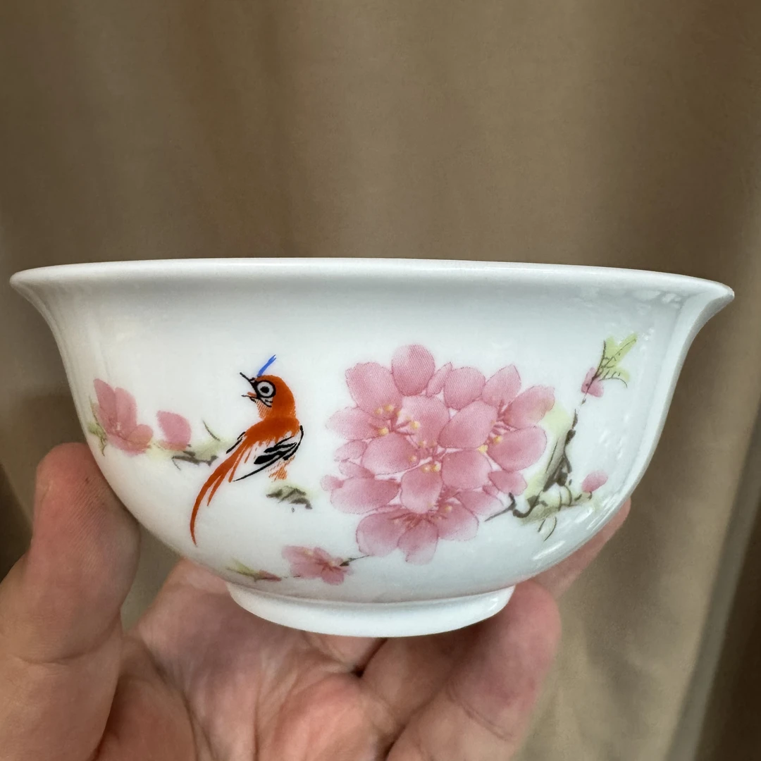 水点桃花4.5英寸碗