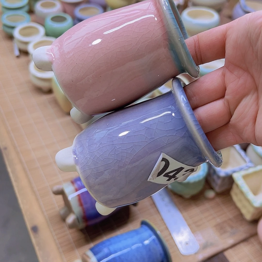 红陶陶瓷花盆当场满12包邮