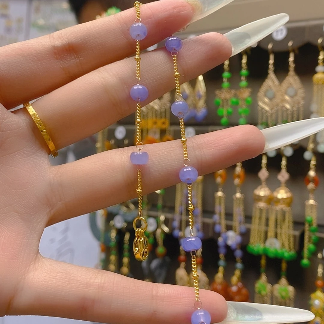 翡翠合金耳饰翡翠