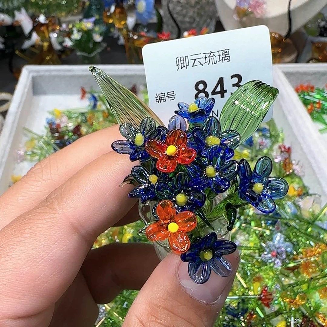 琉璃手工艺品843插花