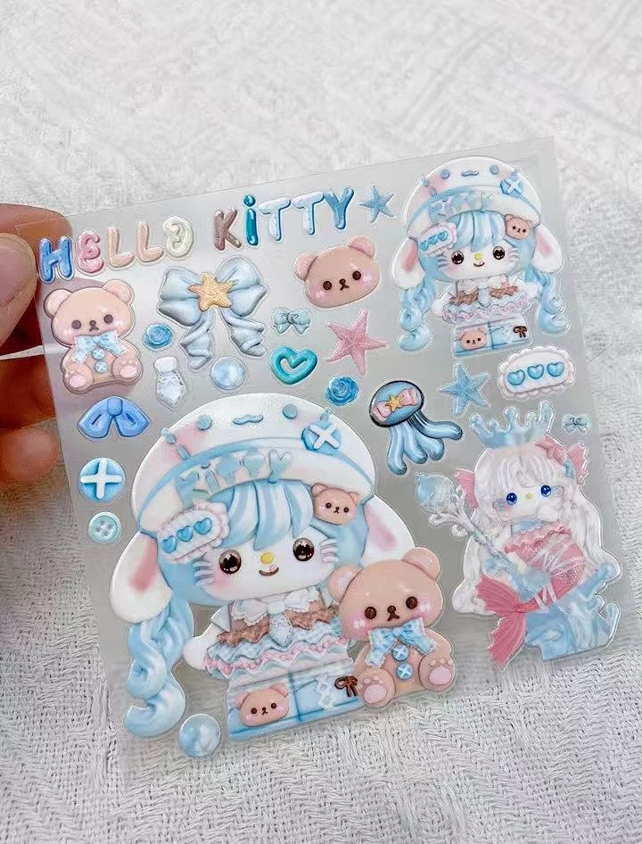 5D立体DIY创意浮雕kt贴纸-C链接