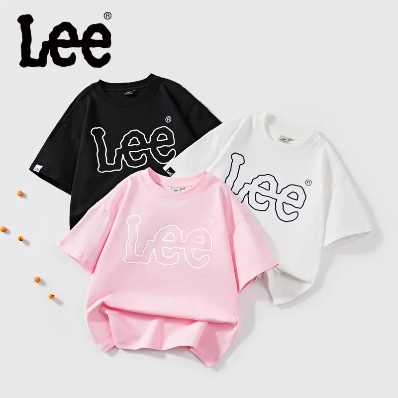 Lee kids夏季男孩T恤女孩上衣宝宝孩子儿童短袖男童女童高端童装