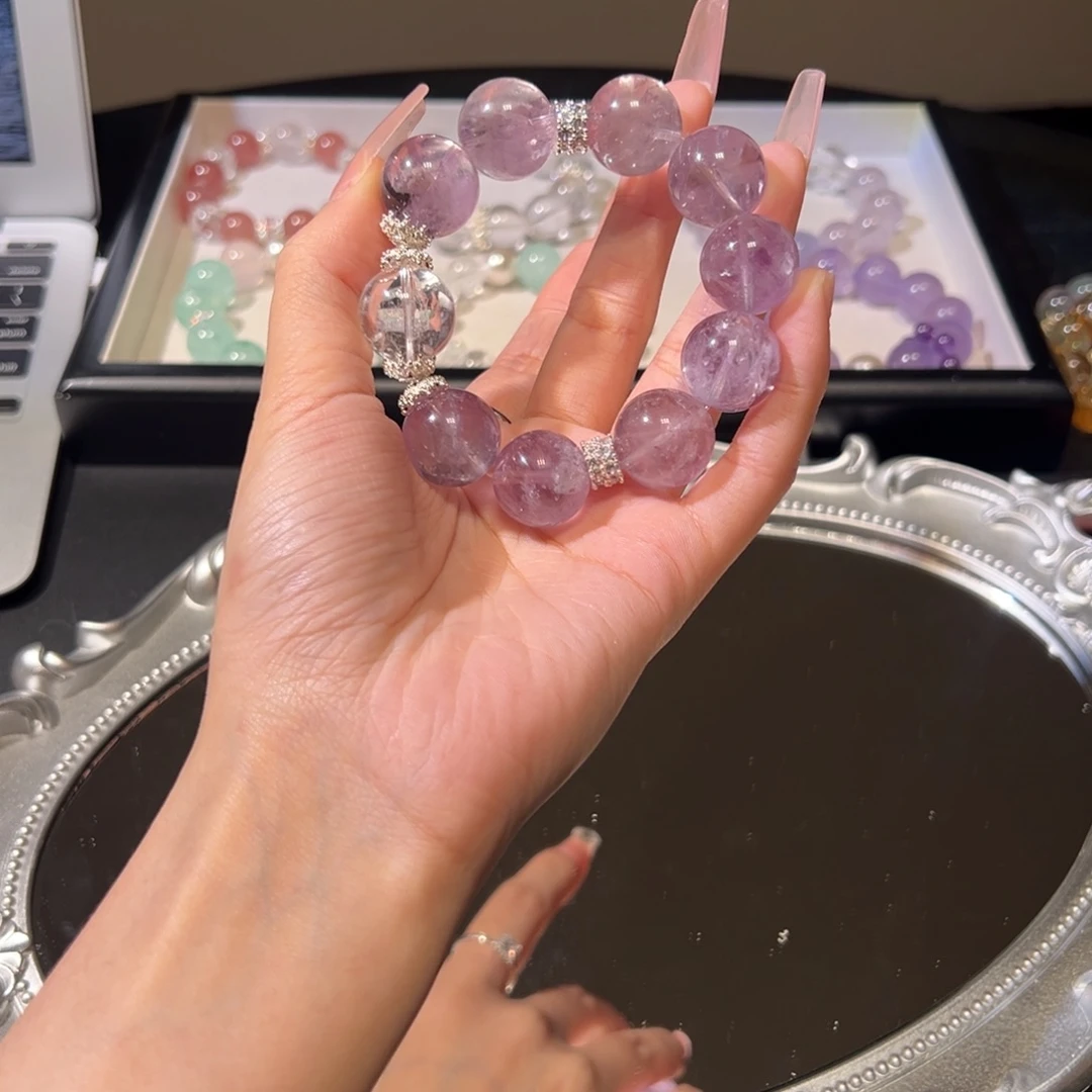 水晶未镶嵌手链紫水晶