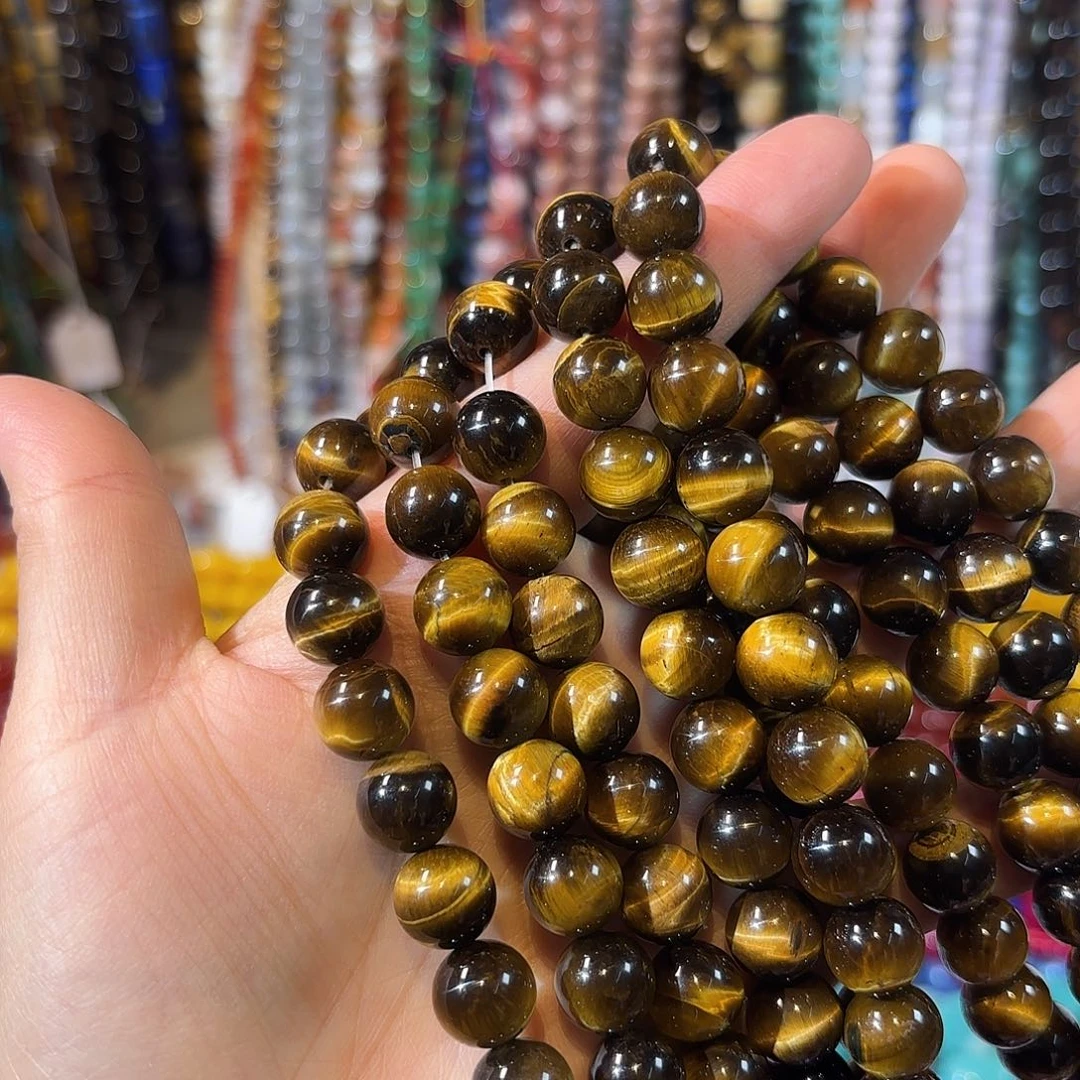 玛瑙/玉髓未镶嵌珠宝半成品虎眼卡10一条