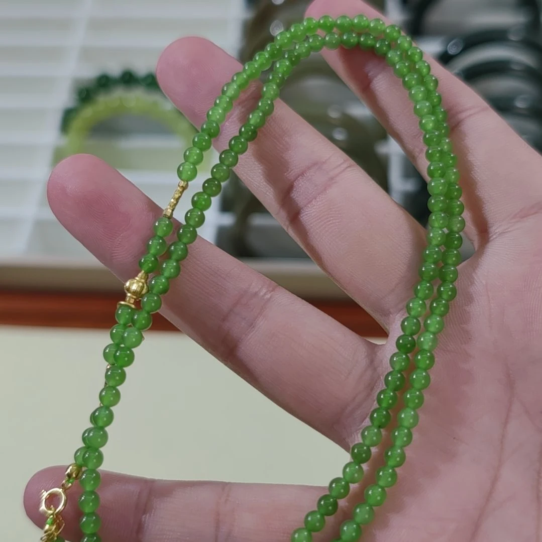 和田玉未镶嵌手链卡4精品碧玉毛衣链×1