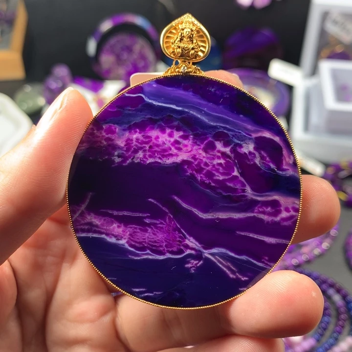 苏纪石（舒俱来）18K金镶嵌吊坠