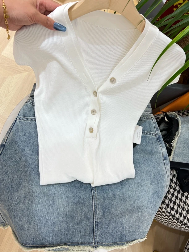 女开衫毛针织衫薄款纯色V领百搭时尚打底衫白色韩版通勤上衣夏季