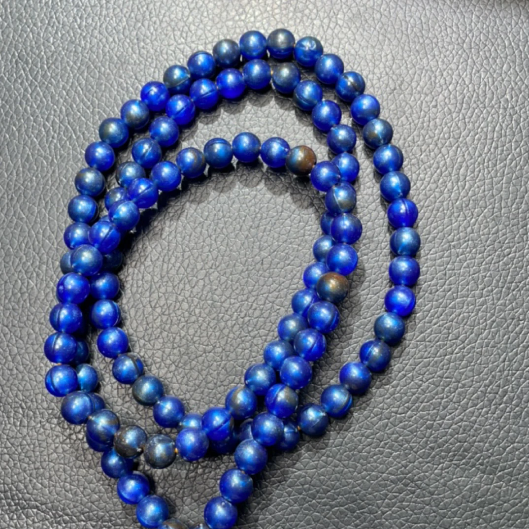 720  卡8蓝纹108项链