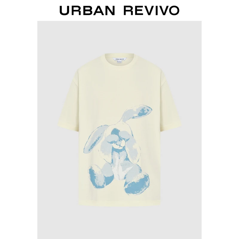 【明星同款】UR2025夏季新款男装撞色印花棉质短袖T恤UMV450101