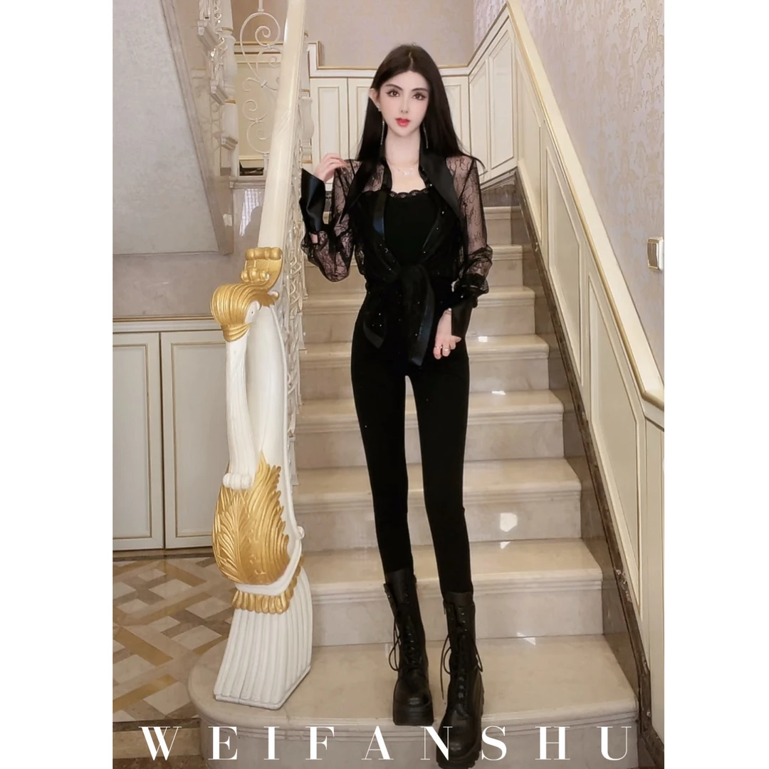 WEIFANSHU/魏凡舒【爱豆独宠】早春新款高腰百搭修身显瘦小脚牛仔裤