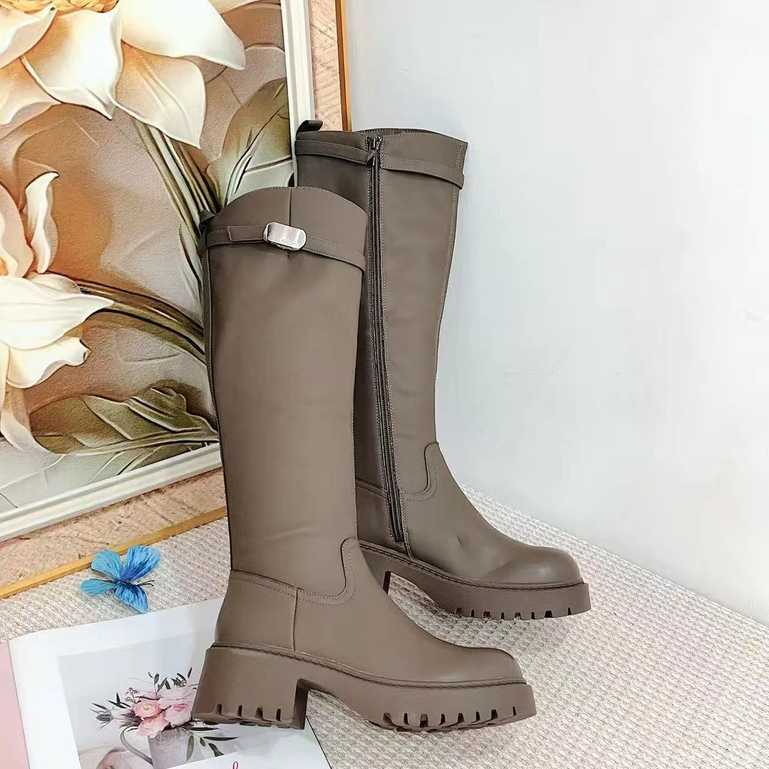 1688A  新款时尚气质厚底时装长靴加绒