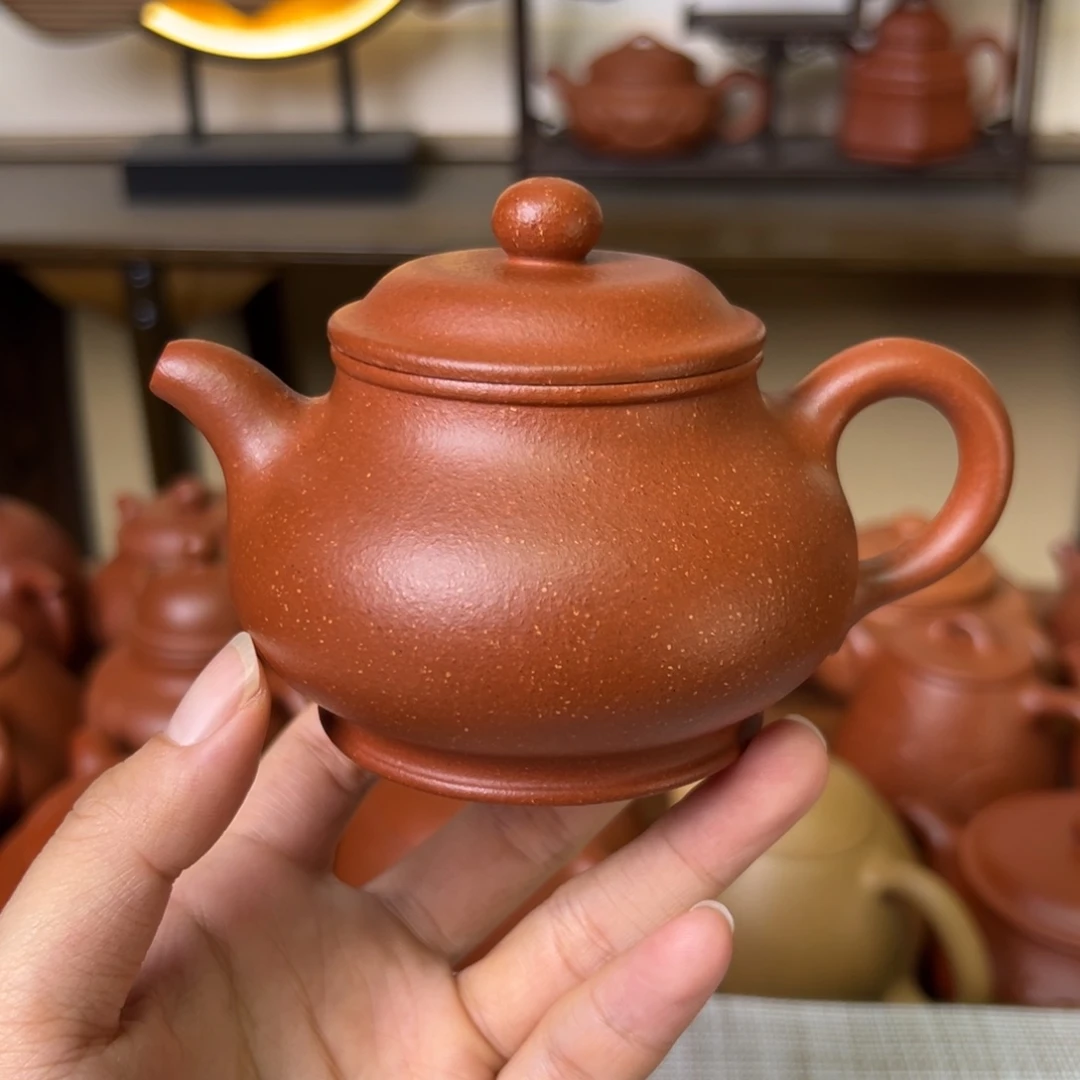 茶壶段泥紫砂壶潘壶红降坡180cc