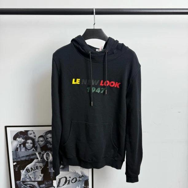 未使用 DIOR/迪奥 1947字母印花帽衫/M码带吊牌