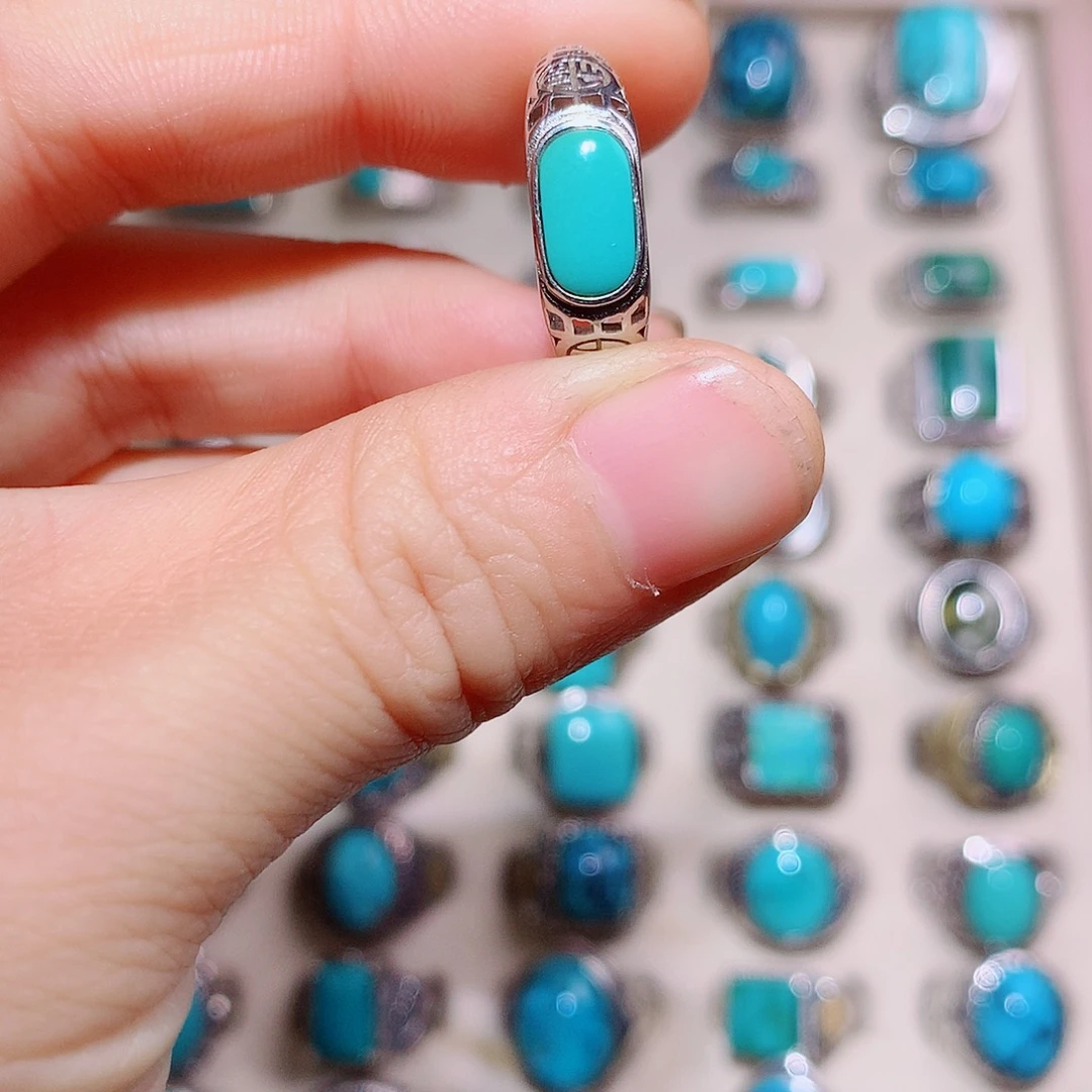 绿松石银S925镶嵌颈饰