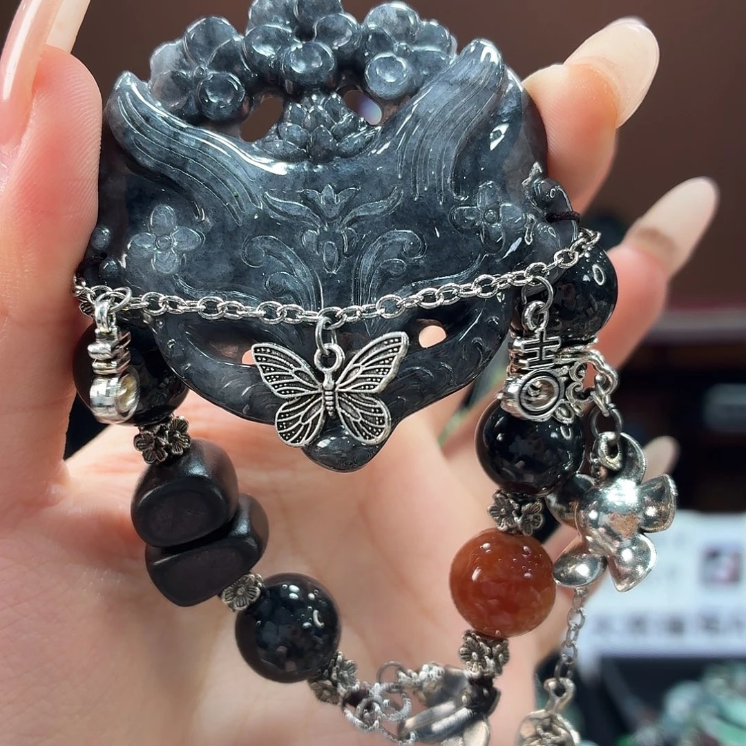 翡翠未镶嵌耳饰手串