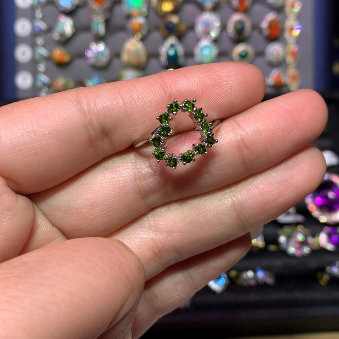 欧泊戒指款式银S925镶嵌